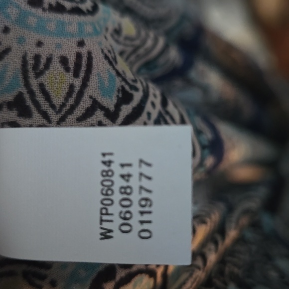 J JILL Women's Poncho Kimono Paisley Print Orange & Blue One Size - Picture 10 of 10